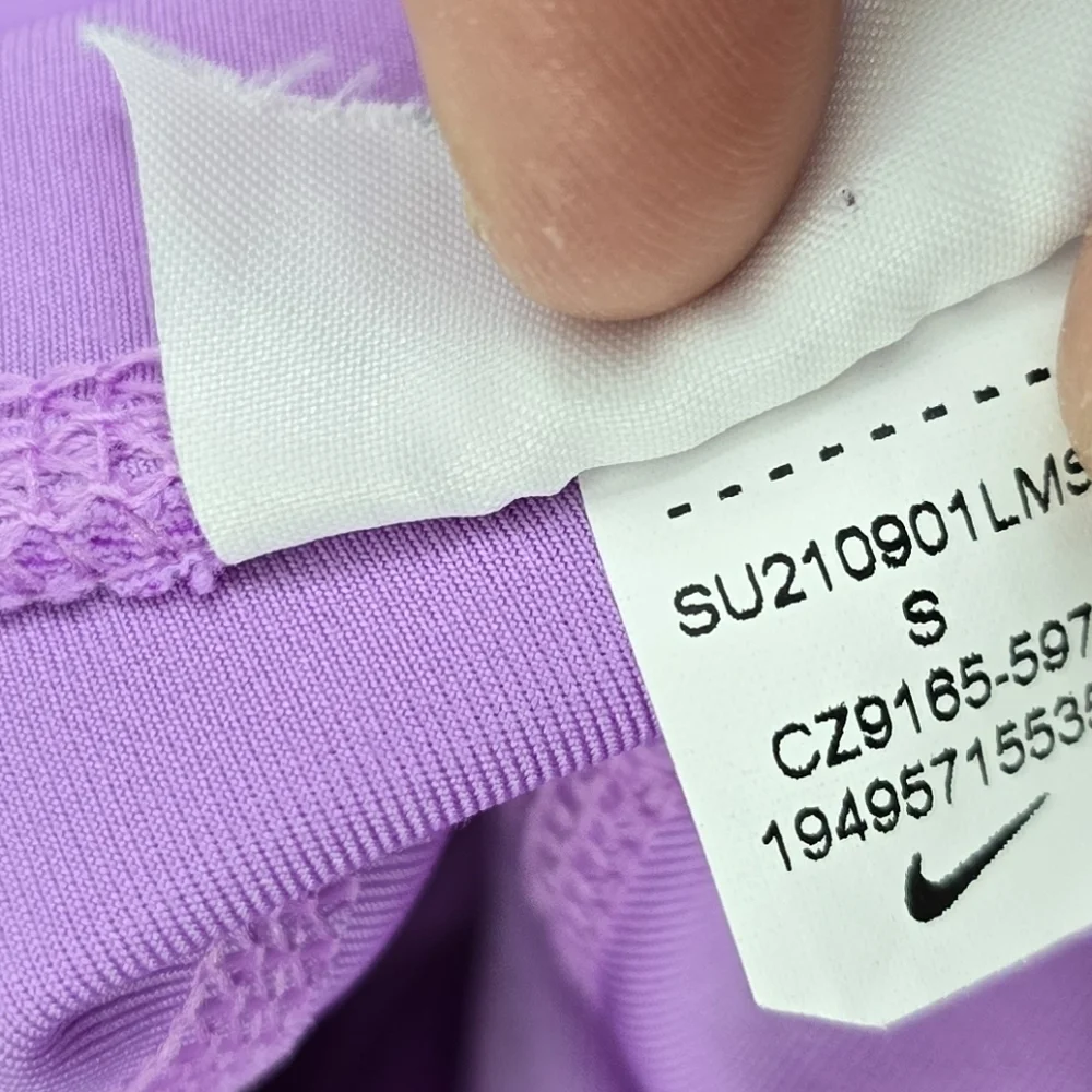 Nike Shorts Women Small Lavender Biker Bike High Rise Dri Fit Running Pocket